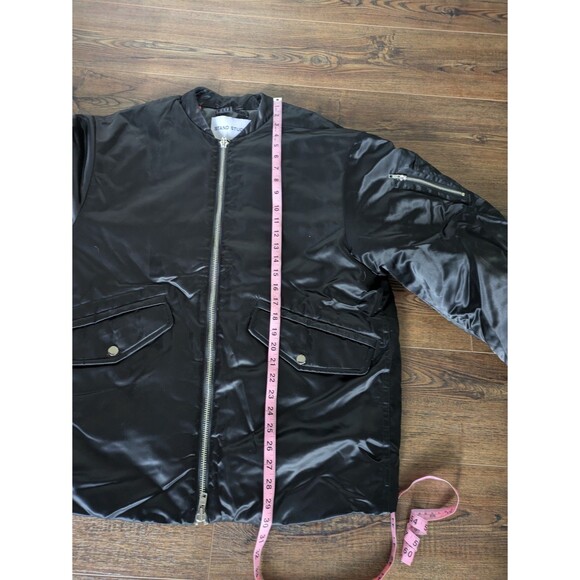 Stand Studio Icon Prim Black Satin Bomber Jacket Size EU 36 / US 6 Jacket Coat - Picture 9 of 11